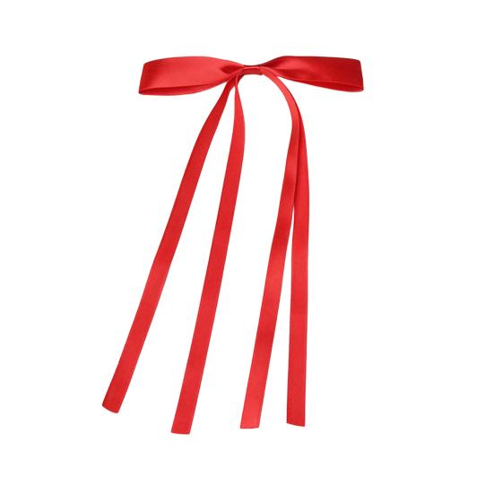 Spinka do włosów dla dziewczynki Długa wstążka Węzeł Dekoracyjna spinka do włosów Dekoracja tylnej części głowy Metalowe szpilki Akcesoria do włosów na Walentynki