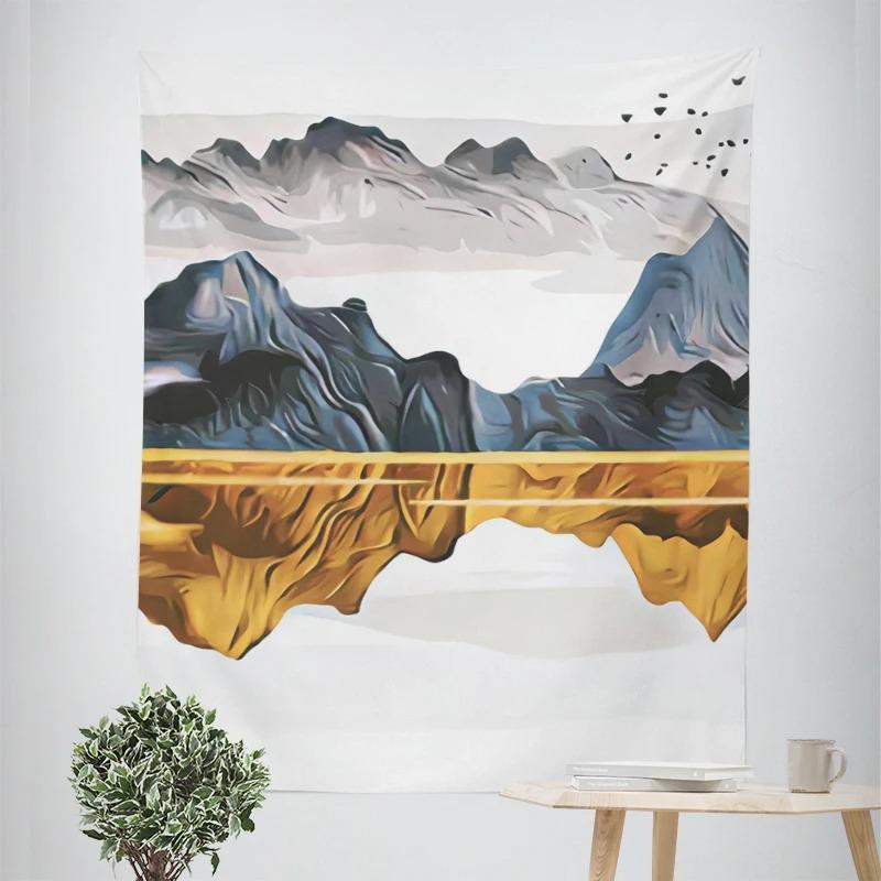 Gobelin dekoracyjny „Odbicie krajobrazu” Dekoracja ścienna do domu Biuro Salon Gobelin