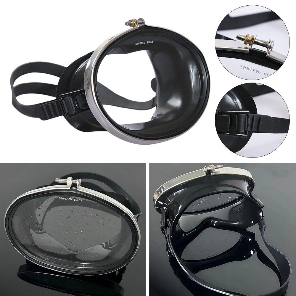 Oval Diving Mask Tempered Glass Lens Spearfishing Mask Summer Scuba Goggles