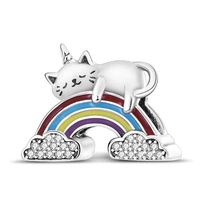 Charm Bead Charms Plata De Ley Dog Owl Rabbit Cute Cat Animal Ideal For Authentic Bracelets Bangle Jewellery Making Bead Charms Accessories