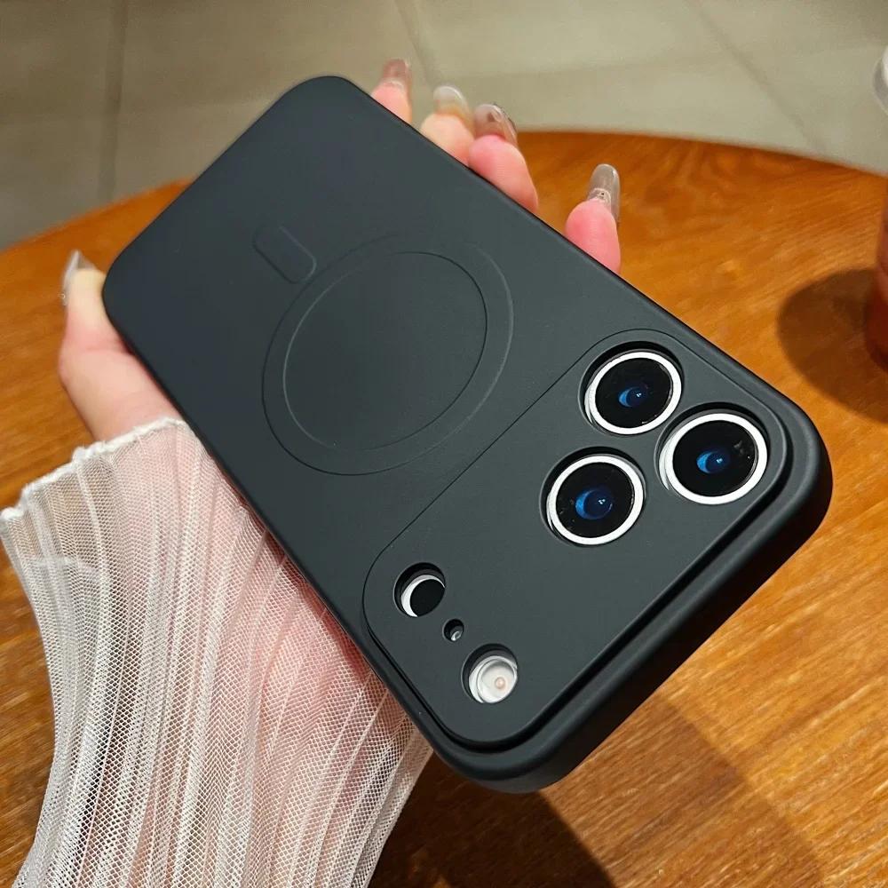 Flüssigsilikon Magnetische Magsafe Hülle Für iPhone 17 Air 16 15 14 13 12 11 Pro Max Plus 13 Mini Kabelloses Laden Stoßfeste Abdeckung