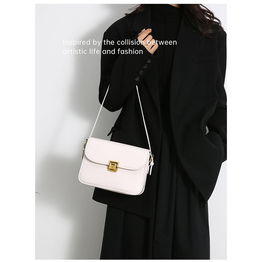 IELGY Fashion Simple Messenger Bag Retro All-Match One-Shoulder Small Square Bag