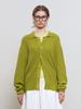 Generalidea Unisex Waffle Boucle Collar Cardigan [Olive] / Gf1Ukc001