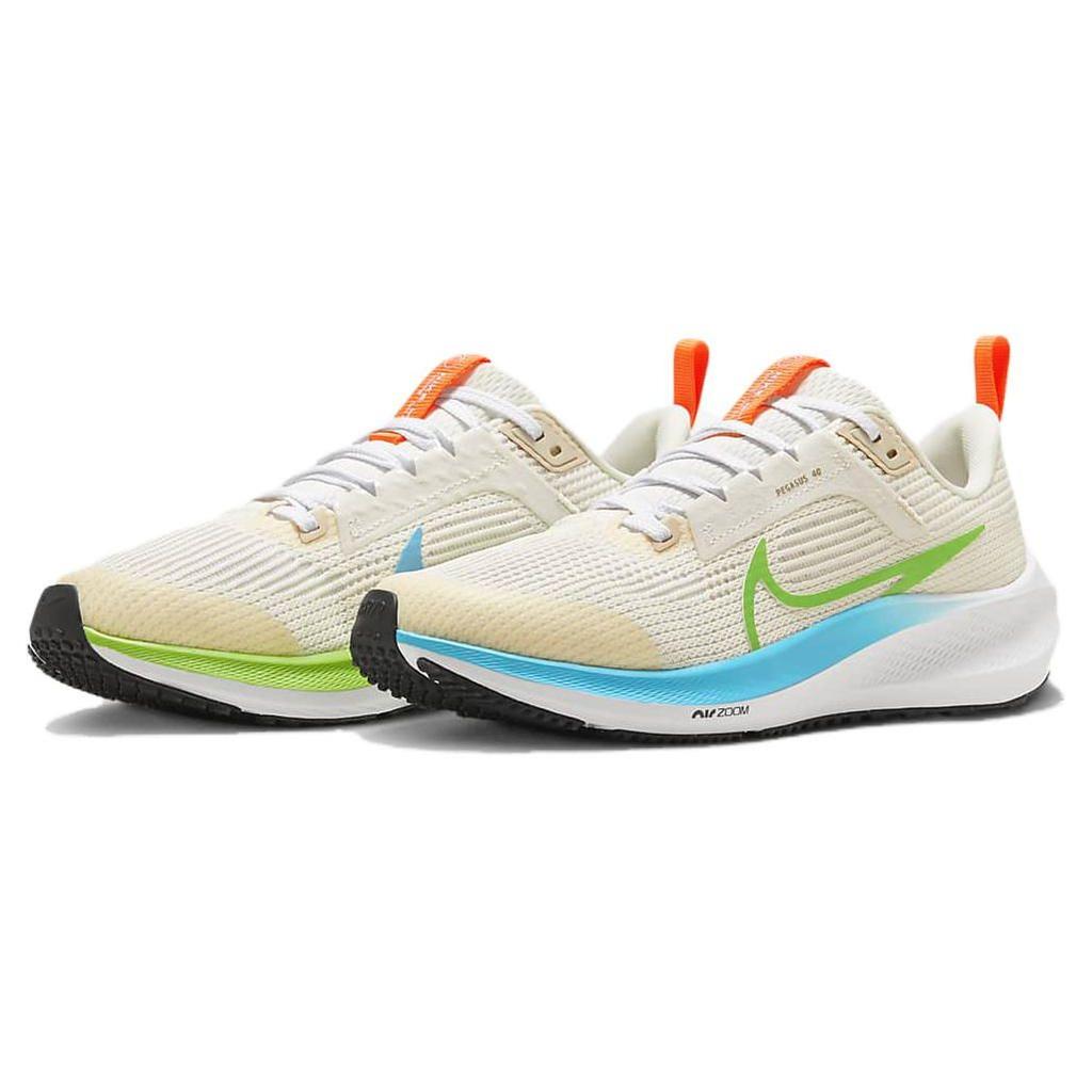 Nike Air Zoom Pegasus 40 GS Pale Ivory Baltic Blue Kids Sneakers Multi-Color White Action-Green FQ6863-131