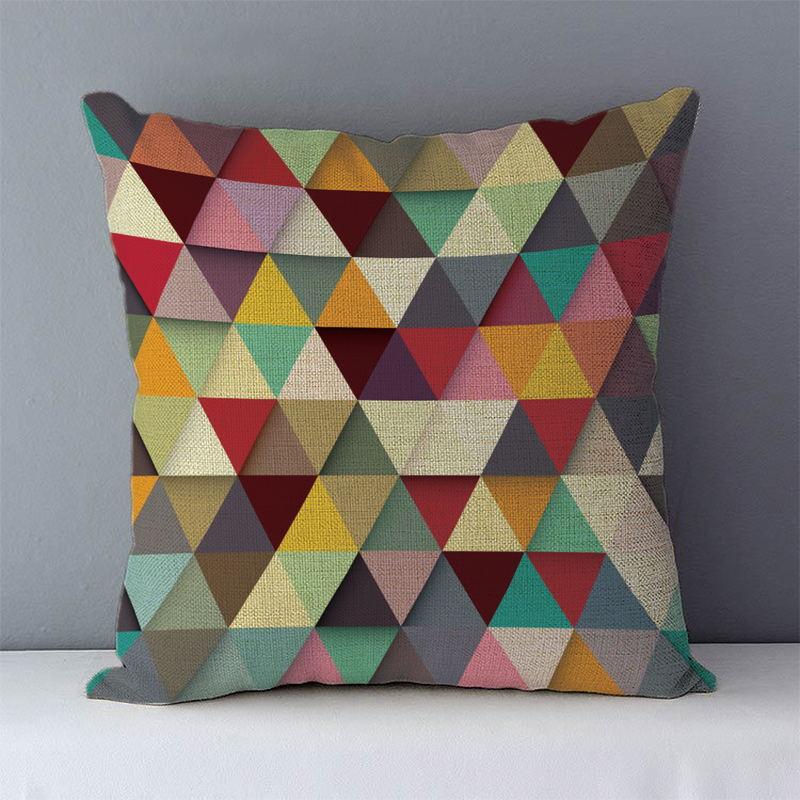Quality Cozy Popular Geometric Couch Cushion Cover Home Decorative Pillows 45X45Cm For Bed Seat Back Cushions Bedding Pillowcase