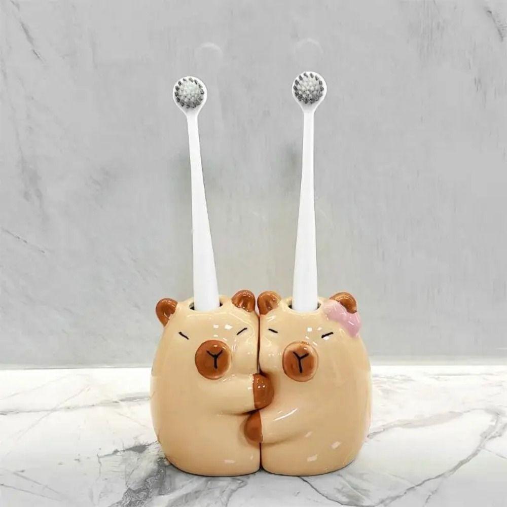 Ceramic Couple Toothbrush Rack Creative Electric Toothbrush Stand  Valentine's Day Gift