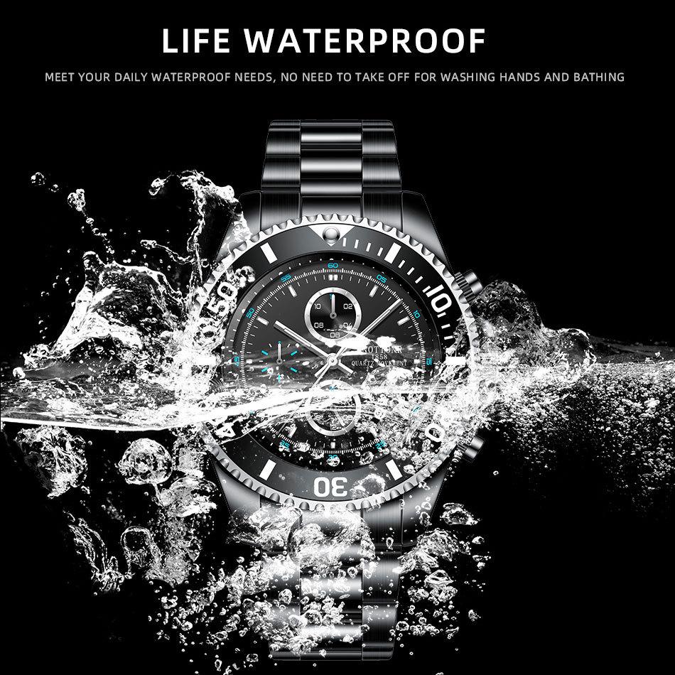 Fashion Business Men's Hands Military Men's Watch Multi-dial Men's Watch Quartz Watch Stainless steel watch