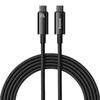 Kabel Usb-C Do Usb-C Baseus Tungsten Gold 240W 3M (Czarny)