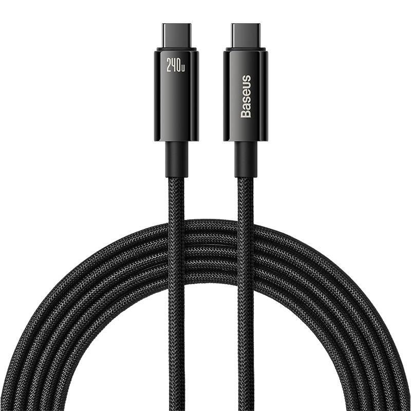 Kabel Usb-C Do Usb-C Baseus Tungsten Gold 240W 3M (Czarny)