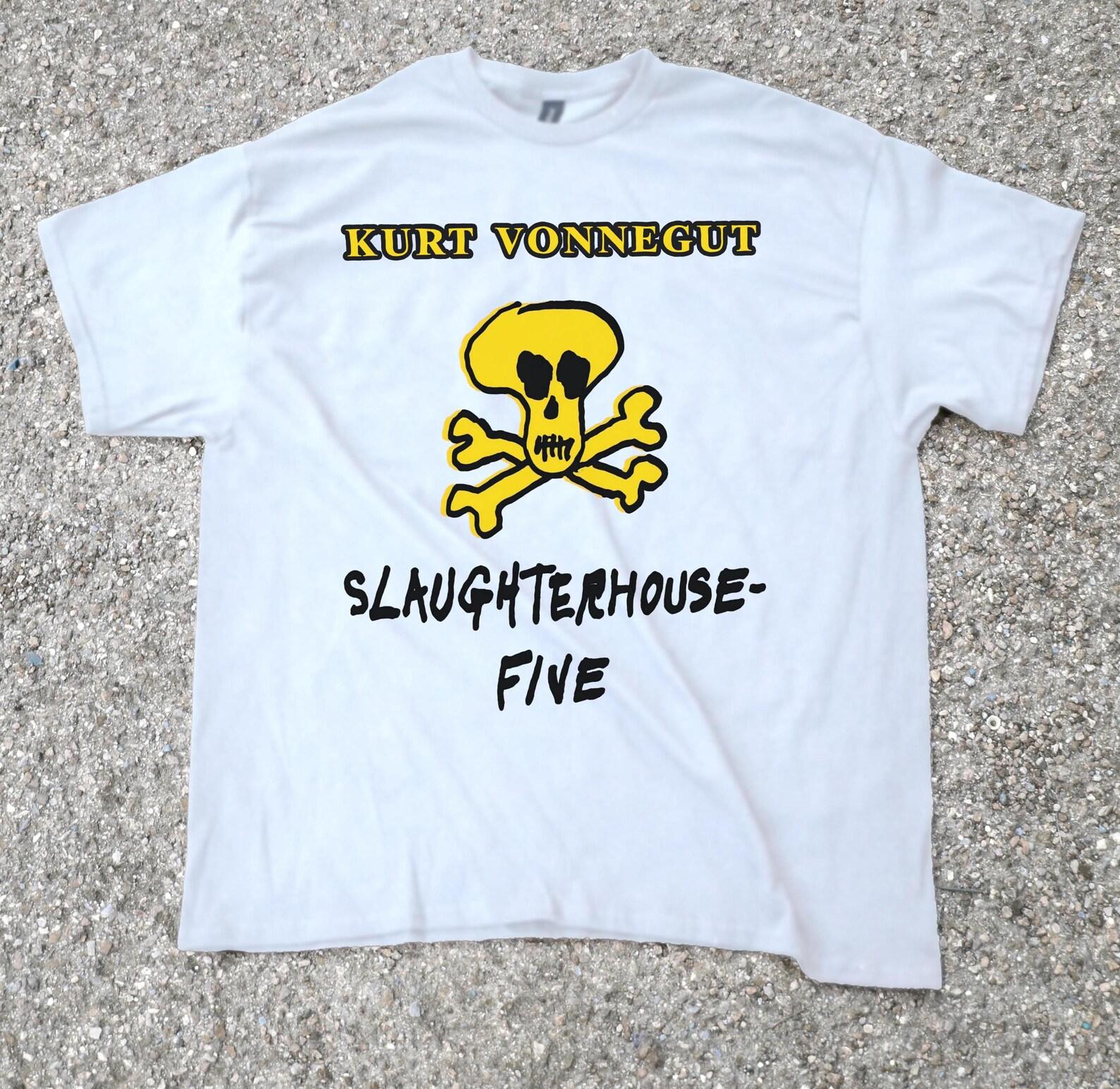 Slaughterhouse-Five T-Shirt | Kurt Vonnegut Punk Graphic Tee | Literary Dystopian Shirt | Antiwar Book Clothing | Rebel Reader Gift 2XL