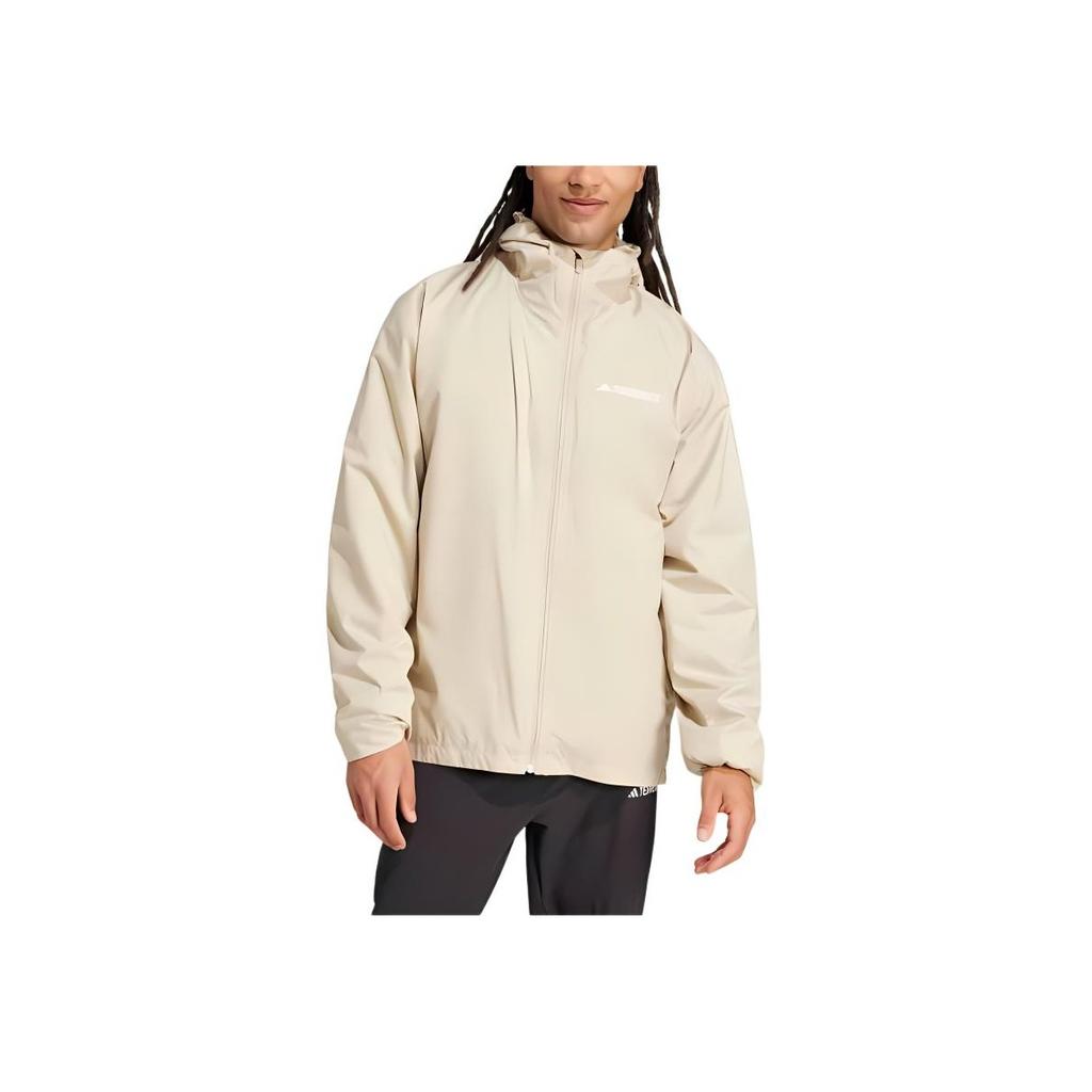 adidas Rain.Rdy Fashion Versatile Casual Outdoor Fleece Lined Three In One Sports Warm Jacket Men Jacket Prairie-Brown Cardboard-Yellow JY4799
