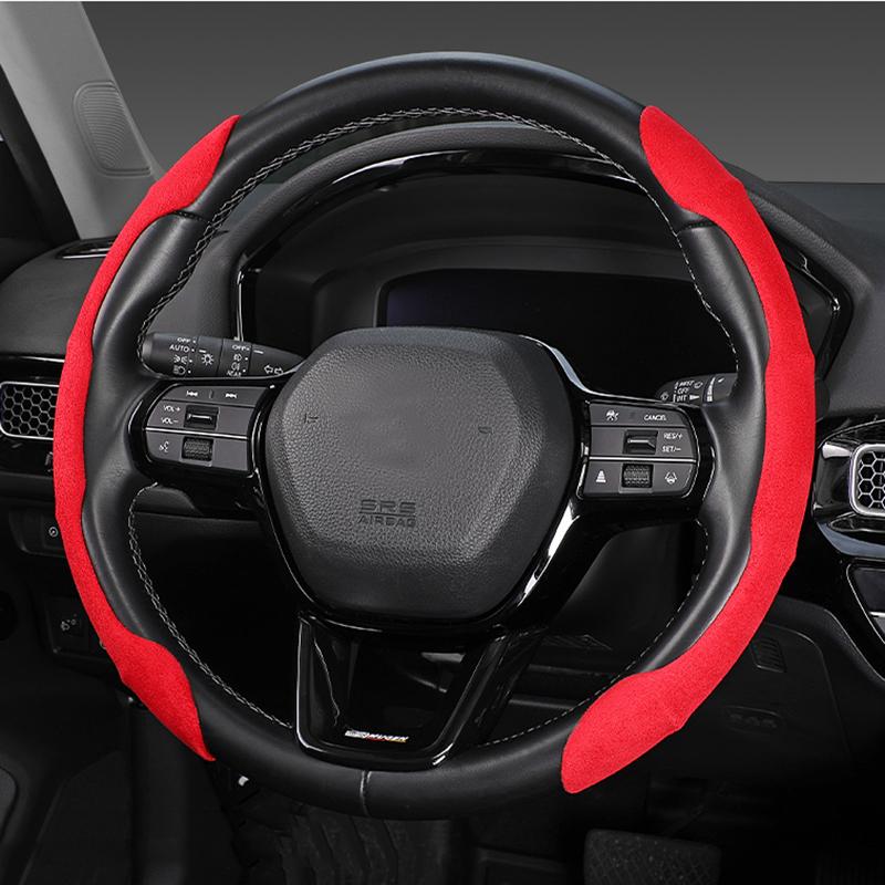 NEW Ultra Thin Non-Slip Anti-skid Car Steering Wheel Cover Carbon Fiber Fur Auto Interior Decoration Accessories 38cm