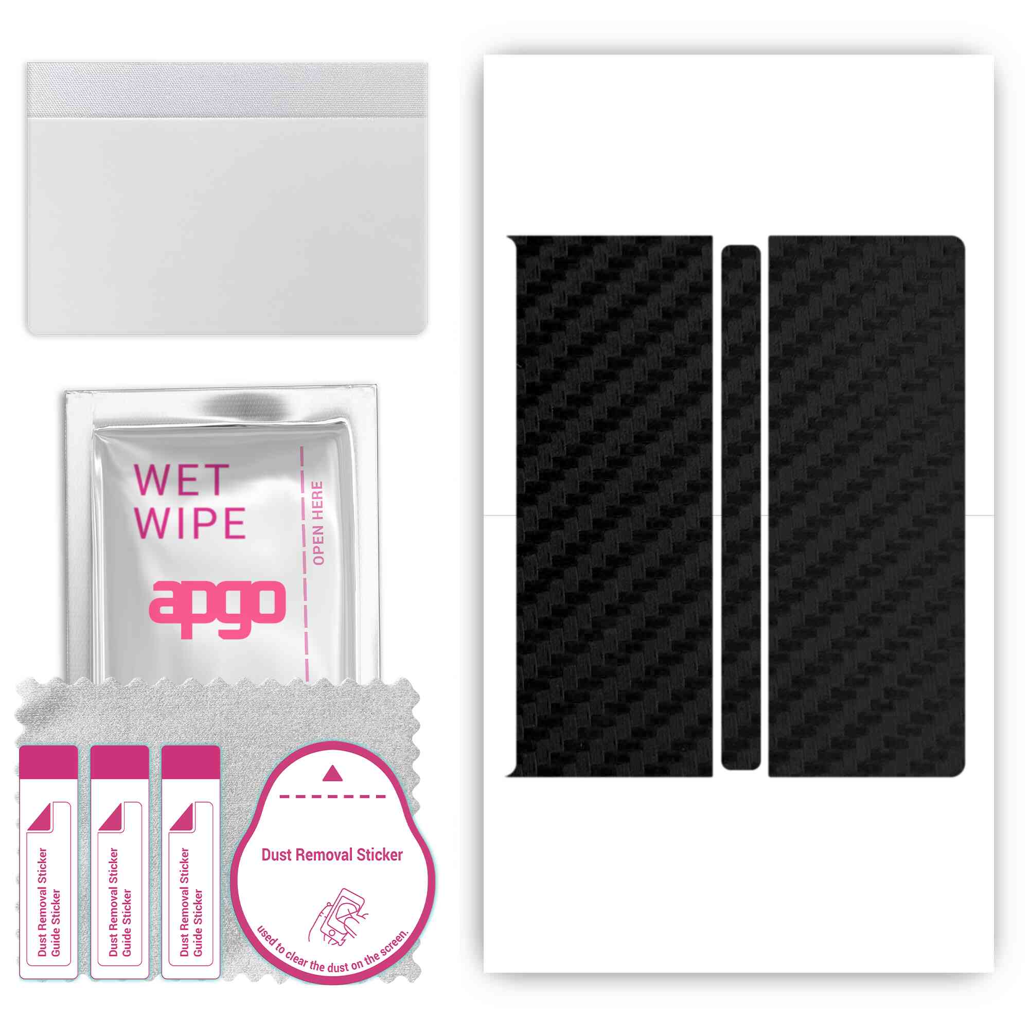 

apgo Protective Skin Sticker for the back compatible with Honor V Purse, Wrap Film, Foil, Vinyl - Pattern Carbon Black