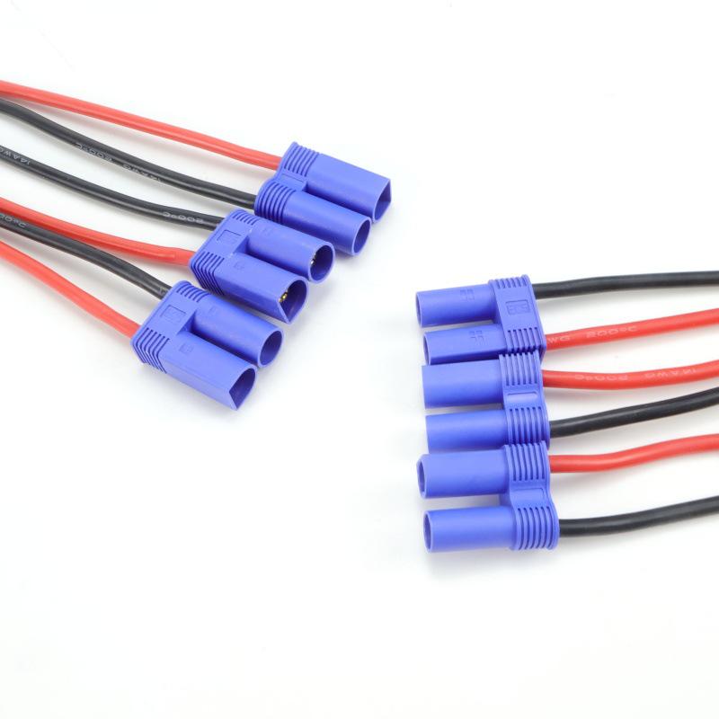 EC5 Single Head 10cm Male/Female Tinned Silicone Wire for Model Aircraft Battery Accessories.