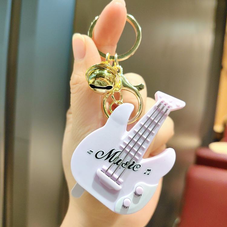 Mini Handheld Guitar Game Keychain Claw Machine Pendant for Kids