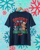 Funny Christmas T-Shirt: Gingerbread Man Santa Hat, Festive Xmas Tee