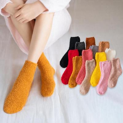 Fluffy Cosy Coral Velvet Socks Winter Warm Winter Warm Socks Fashion Home Floor Socks  Sleep Time