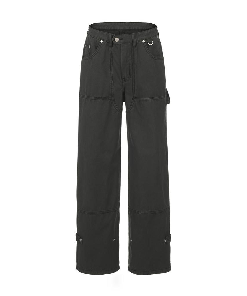THEVINYLHOUSE Dyed Double Knee Pants Charcoal (Vh2Dsupa10A)