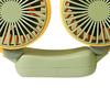 Portable Neck Fan Bendable Wearable USB Rechargeable Hand Free Mini Hanging Fan for Office Travel Yellow