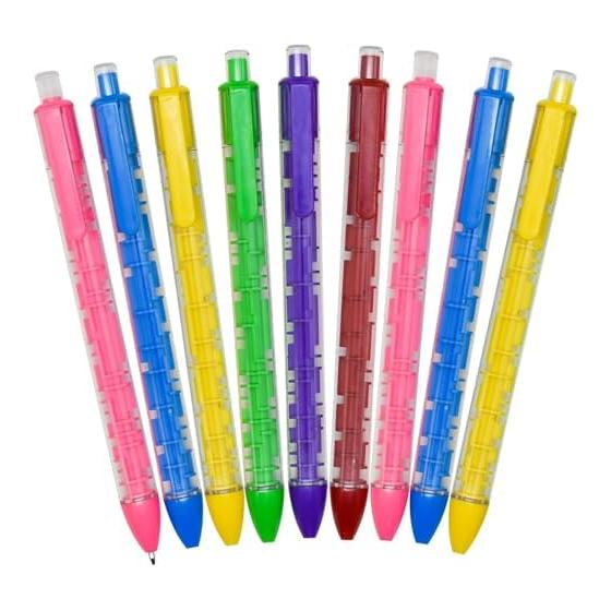 Maydahui 12-Piece Set of Novelty Maze Ballpoint Pens, 0.5mm Black Ink, Oil-Based, Cute & Fun Stationery for Planners, Kids, Students, Birthdays,
