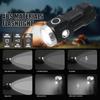 40W High Power USB Type-C Rechargeable LED Flashlight Camping Light With Side Lights and Lampshade Tail with Magnet Suitable for Exploring, Camping