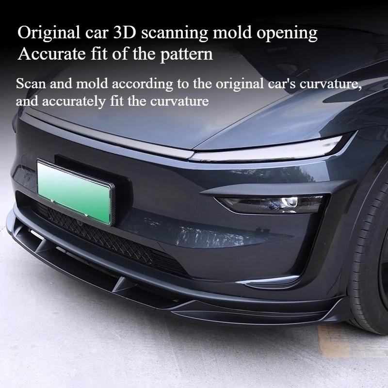 Front Fog Lamp Spoiler for Tesla Model Y Juniper 2025+ Front Bumper Wind Knife Spoiler Trim ABS Car Modification Accessories