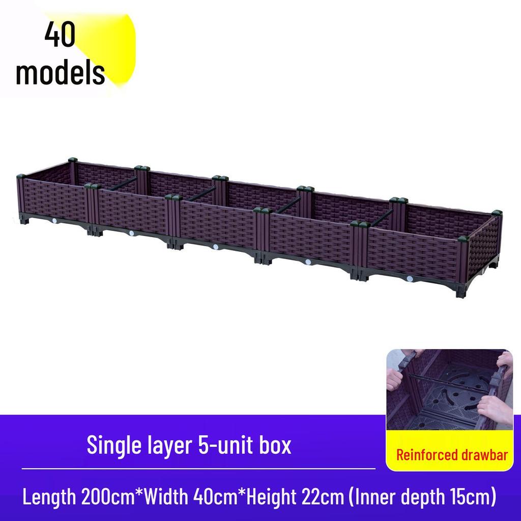 Large Outdoor Plastic Elevated Vegetable Planter Box for Balcony Gardening