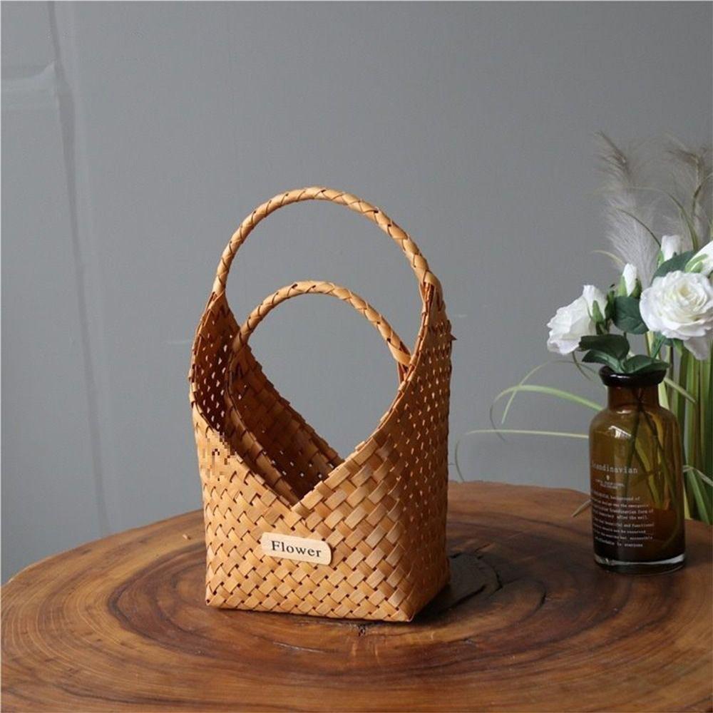 Handmade Storage Basket Wall Mounted Gift Packaging Box Multi-functional Flower Basket  Food