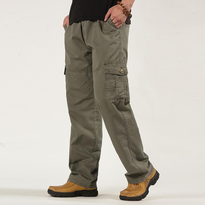Men S Plus Size Straight Leg Cotton Casual Long Pants