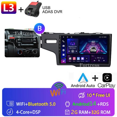 Touch screen For Honda Jazz 3 2015 - 2020 Fit 3 GP GK 2013 - 2020 Car Radio Multimedia Player GPS Navigation 4G Carplay 2Din DTS