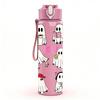 1PC Ghost Halloween Cute Group Cartoon Print 750ml Color Plastic Sports Water Bottle Leakproof Flip Straw Lid Suitable for Sports Office Home Use