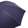 Francfranc Blackout Piping Long Navy Both Sunny and Rainy Umbrella, 50cm, (For Days)
