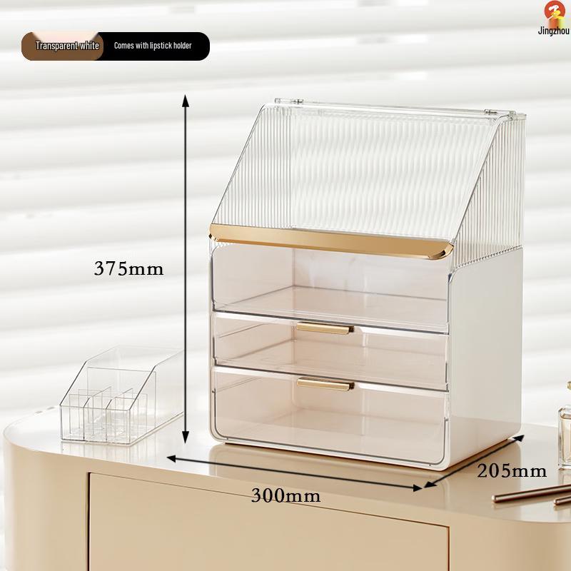 4-Layer Transparent Desktop Drawer Organizer