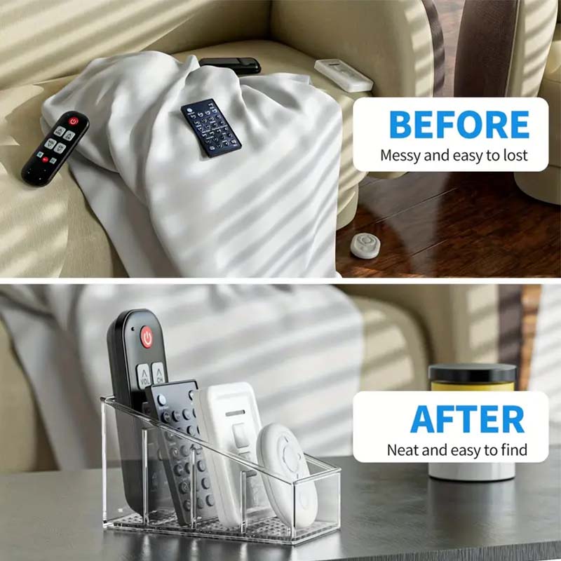 Desktop Organizer Remote Control Phone And Tv Holder Desk Storage Box Cosmetics Brush Storage Holder Organizations