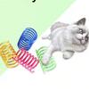 Pet Cat Self-Playing Toy, Plastic Colorful Spring Bouncing Interactive Teaser For Cats, Cat Supplies Cat Spiral Spring/Paper Crinkle Toys