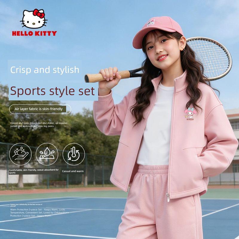 Melody Girls' Jacket Spring and Autumn Pink Children's Top 2026 New Style Girls' Cardigan Fashionable Girls' Clothing