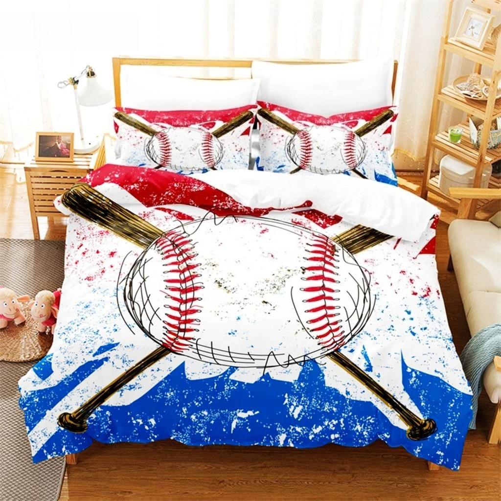 Football Bedding Set Competitive Sports Boy Duvet Cover Set King Quilt Cover Youth Children's Double Duvet Cover Bedding Set