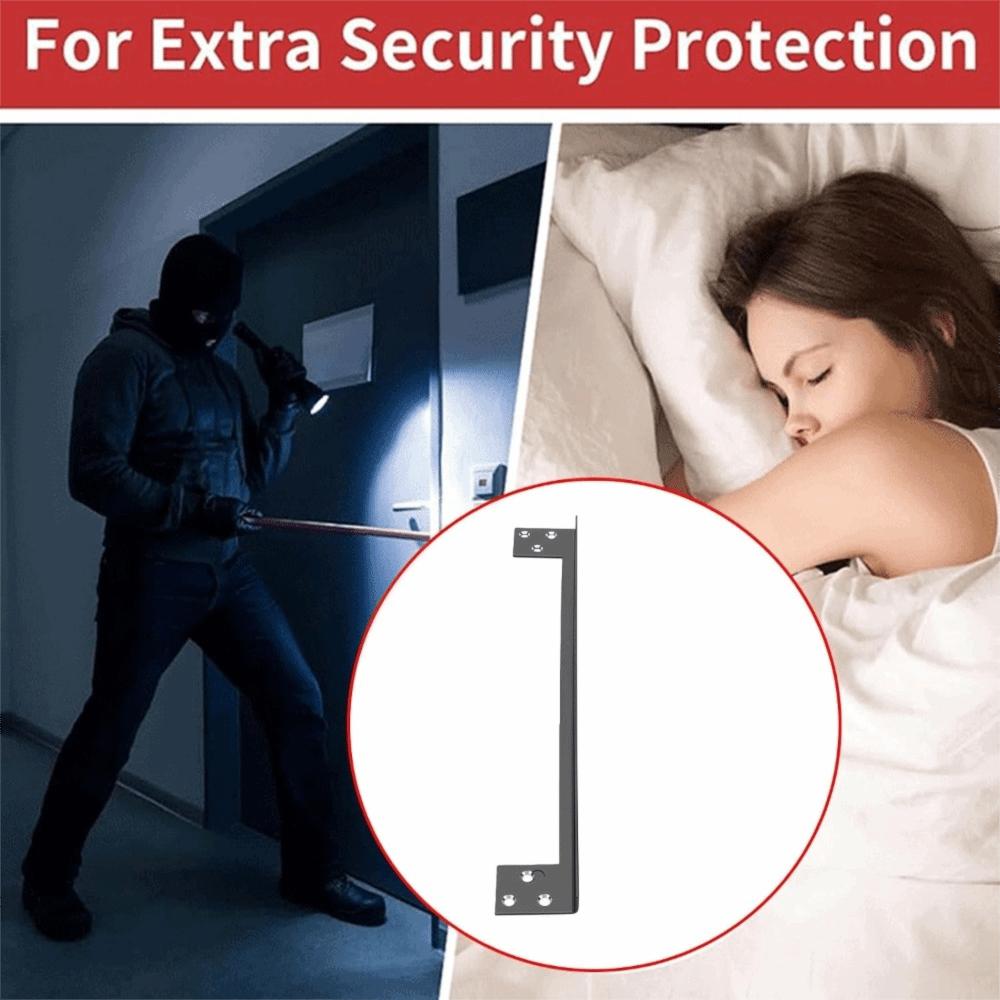 Steel Door Latch Guard Plate Easy Installation Door Latch Shield Durable Door Guard Plate Office
