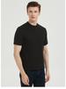 300g Baumwolle Jugend T-Shirt Basisschicht Kurzarm für Damen Rundhalsausschnitt Knitterfrei Pullover Halber Stehkragen Herren Minimalistisch Atmungsaktive Oberteile