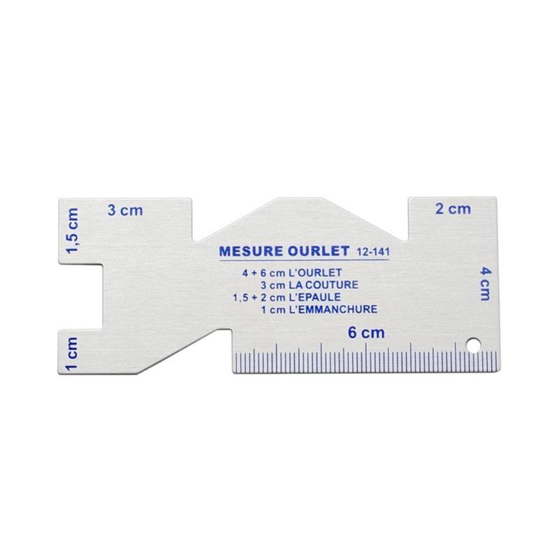 

652F Practical Aluminum Measuring Tool Quilting Ruler for Clothing & Fabric Crafts