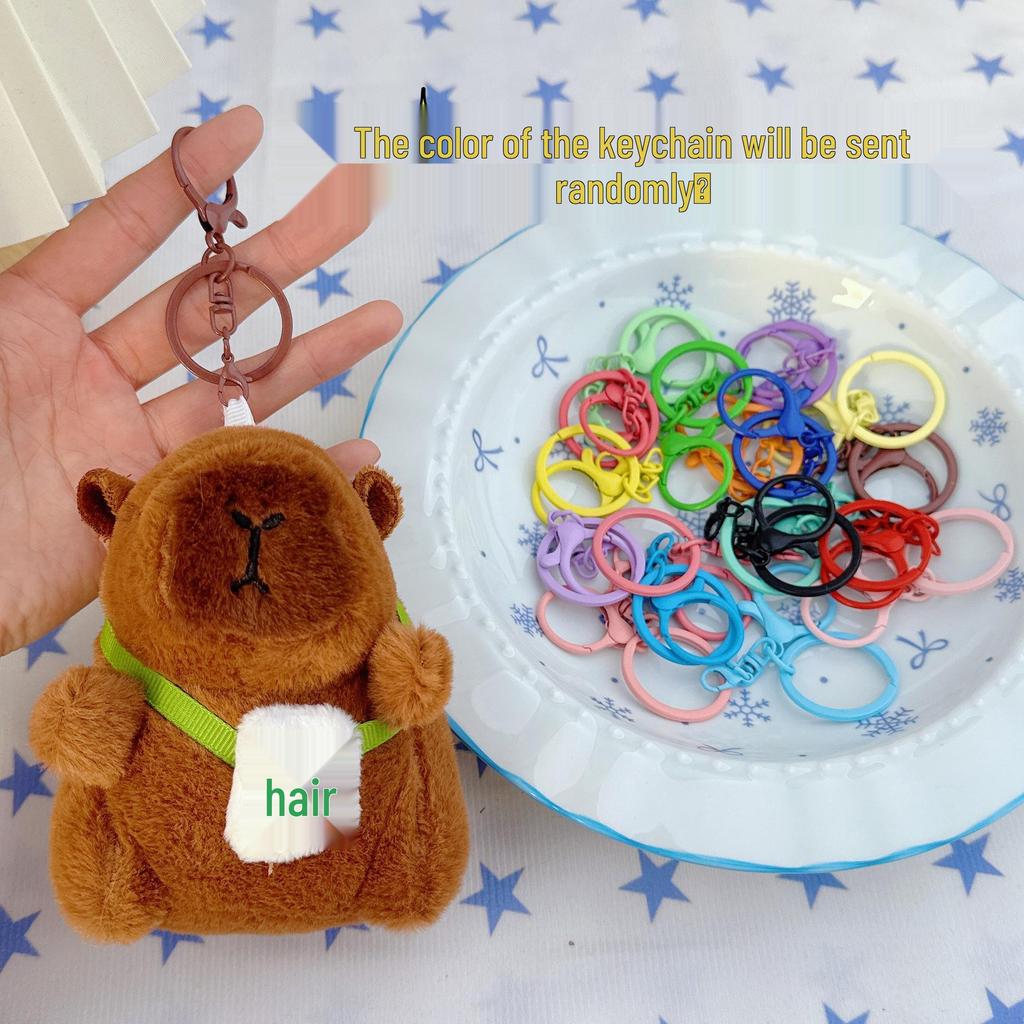 Pingente Capivara Chaveiro de Pelúcia - Presente de Aniversário Boneca de Pano