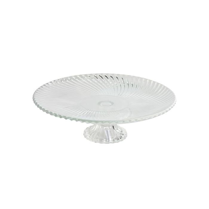 Assiette plate en verre - Home ESPRIT - 26x26x8 cm - Transparente - Multicolore - Design moderne