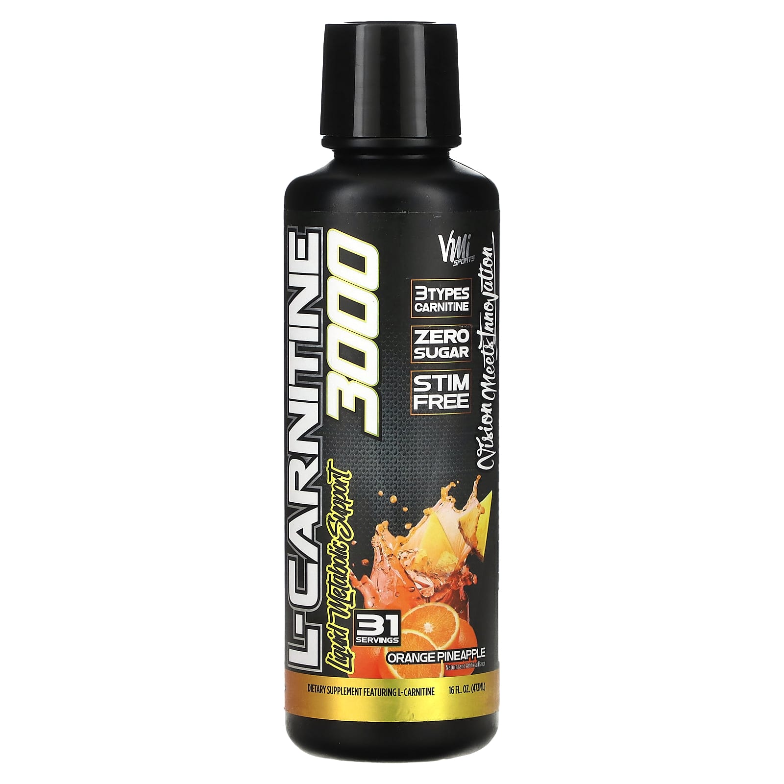 

VMI Sports, L-Carnitine 3000, Orange Pineapple, 16 fl oz (473 ml)