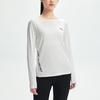 Anta Training Series Solid Color Logo Round Neck Pullover Long Sleeve T-Shirt Women Tops Pure-White 162337402-1