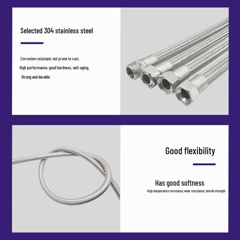 Tubo Flessibile Industriale Resistente alle Alte Temperature con Treccia in Acciaio Inossidabile