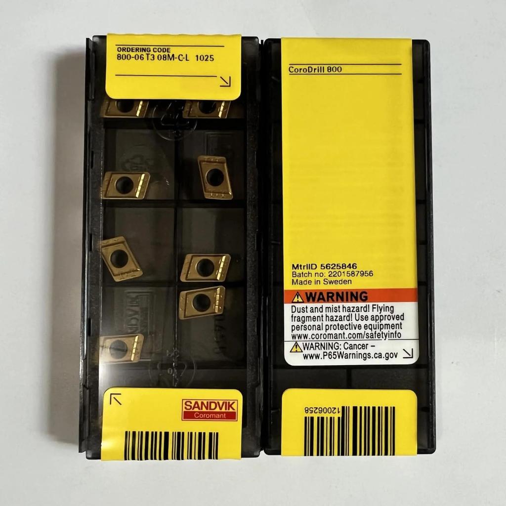 Original Sandvik / 800-06T308M-C-L 1025  / CNC Lathe Carbide Blade 10 PCS