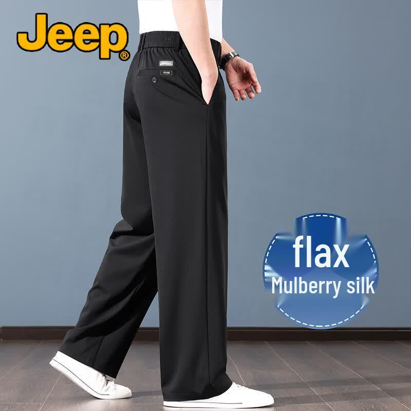 JEEP Men s Summer Silk Blend Straight-Leg Casual Pants 2XL