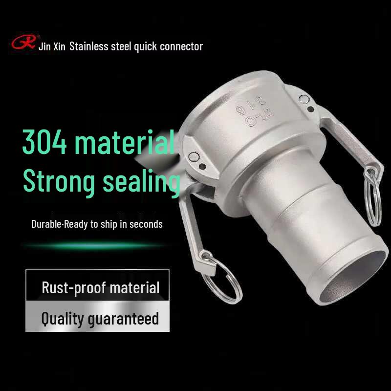 304/316 Stainless Steel Quick Connect Push-to-Connect Air Hose Connector 40* Stainless Steel Type A - DN15-0.5 Inch