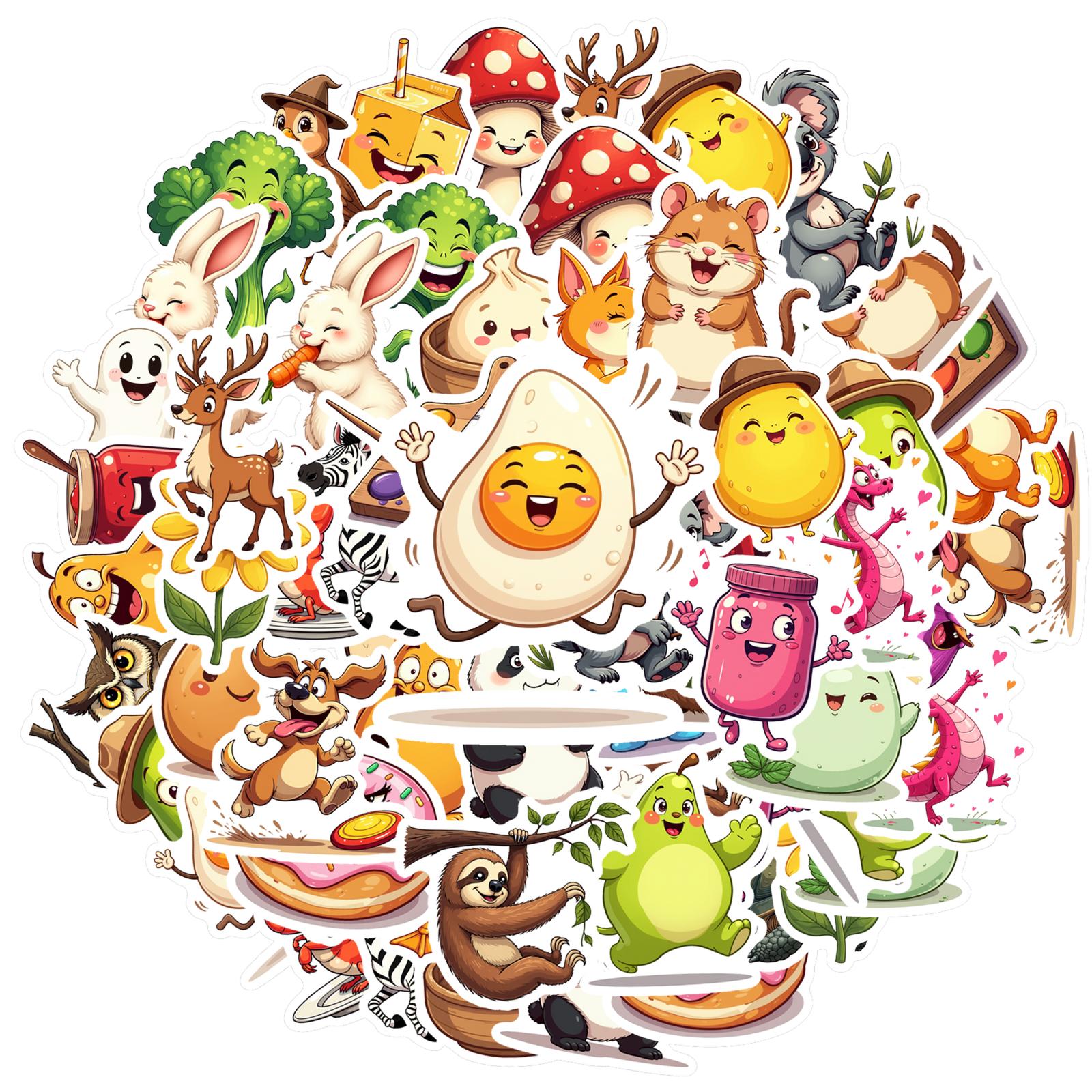 35pcs-100pcs Decals vibrant Stickers Stickers Stationery Stickers for Notebook Laptop Fridge