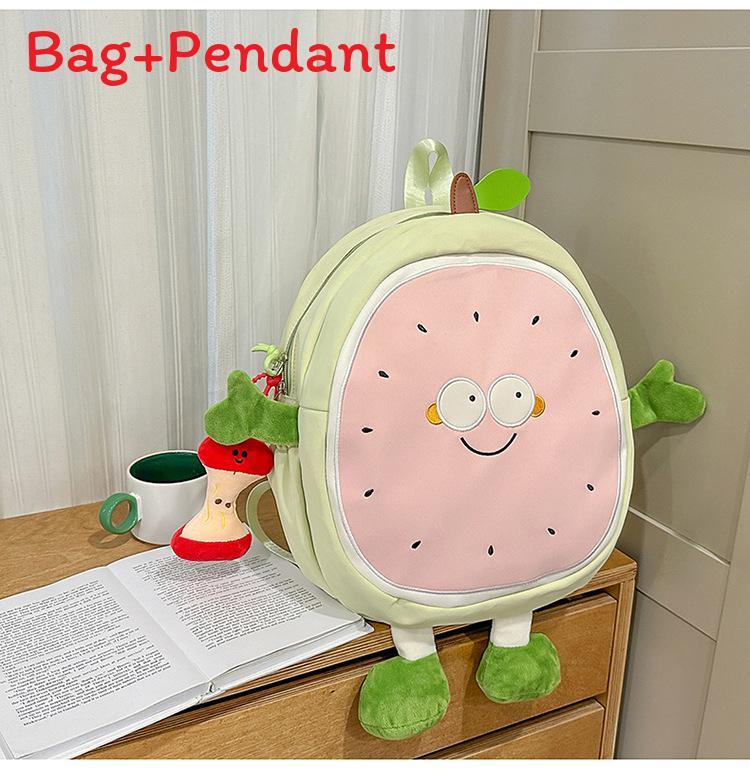 Backpack For Kids With Nylon And Fruit Pattern For School And Daily Use